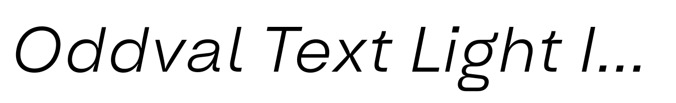 Oddval Text Light Italic